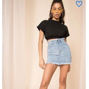 Revolve Superdown Karen Denim Mini Skirt S